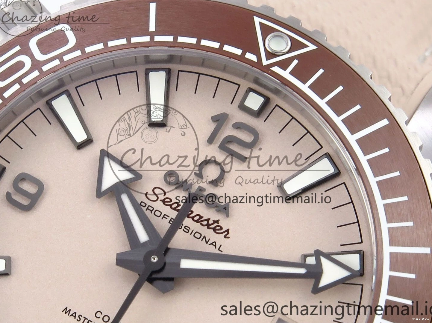 0323 Planet Ocean 43.5mm SS VSF 1:1 Best Edition Brown Bezel Sand Dial on Sand Rubber Strap A8900 Super Clone Neat 7710